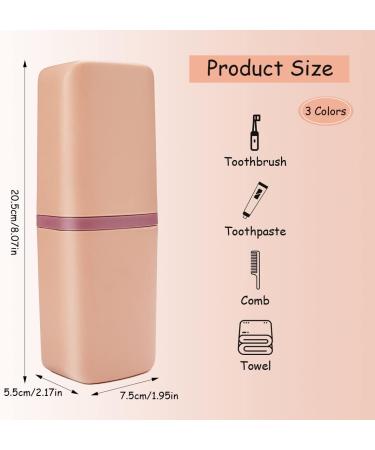 3-Piece Travel Toothbrush Set | Portable Toothbrush Holder & Cup for Camping Hiking & Home - Buy Online on GoSupps.com