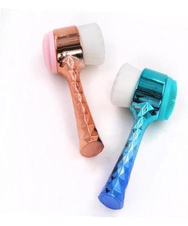 Ipetboom Facial Cleaner Face Scrub Brush Silicone Facial Cleansing Brush Silicone Cleaning Brush Hand Scrubber Body Cleansers Skincare Tool Face Wash Brush Face Cleaner 3d Apron Gradient 13x4.5cm Blue - Buy Online on GoSupps.com