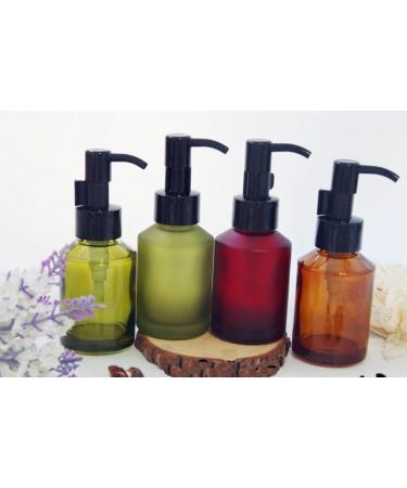 MZUU 1PCS 60ML/2OZ Empty Refillable Green Frosted Glass Bottles with Pump Vial Cosmetic Cream Lotion Dispenser Jars Storage Container for Essential Oil Emulsion Essence - Buy Online on GoSupps.com