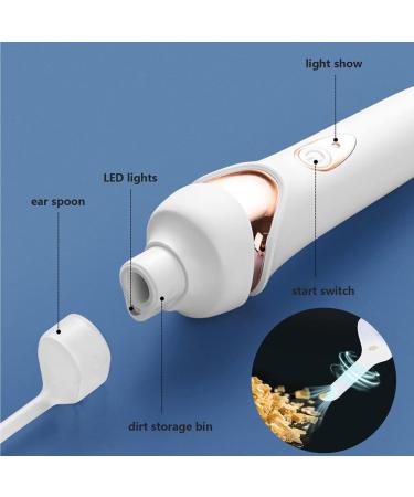 Tweddy Smart Ear Wax Remover Clean Ears Ear Wax Remover USB Charging Ear Wax Remover acuum Suction LED Light Easy-to-Use Ear Cleaner for Kids & Adults (White(Internal camera)) - Buy Online on GoSupps.com
