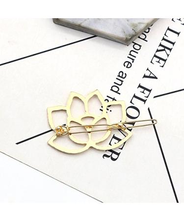 QTMY 4 PCS Metal Lotus Flower Hair Clips - Stylish Hair Accessories - Buy Online on GoSupps.com