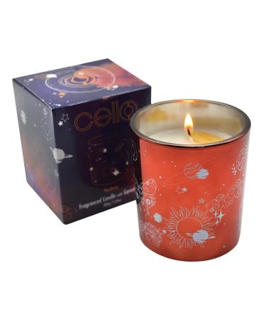 Cello Celestial Scented Candle with Citrine Quartz Gemstones. A Stunning Metallic Copper Candle with Citrine Crystals. The Ideal Scented Candles Suitable Candles for Men and Candle Gifts for Women. Citrine Quartz Small