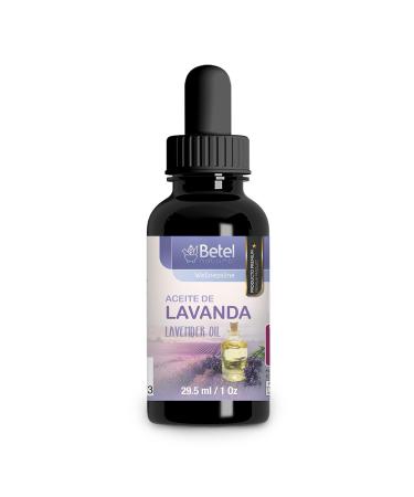 Premium Aceite de Lavanda by Betel Natural - 100% Puro 1 oz (29.5 ml) Lavender Oil USO Externo para Aromaterapia Masaje y Difusor