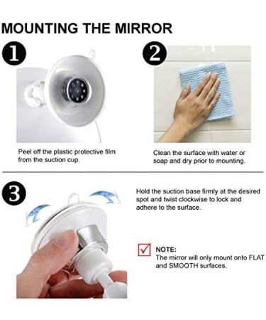 Fogless Shower Mirror for Shaving with Razor Hook | Anti-Fog Bathroom Mirror | 360 Swivel | Shatterproof | Travel Friendly - Buy Online on GoSupps.com