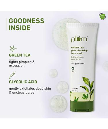 DOLAD Green Tea Pore Cleansing Face Wash | Glycolic Acid for Oily Acne-Prone Skin | Gentle Vegan Formula | 100ml - Shop Internationally - Buy Online on GoSupps.com