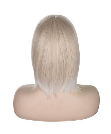 Buy ATAYOU Women's Short Straight Blonde White Synthetic Wig | Affordable Blonde Hair Wig for All Occasions - Buy Online on GoSupps.com