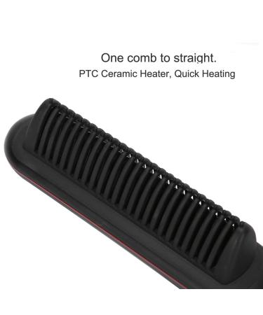 Buy 2-in-1 Hair Straightener Heat Brush - Professional Ceramic Ionic Electric Hot Comb for Men | Multifunctional Beard Straightener (Grey) - Ships Internationally - Buy Online on GoSupps.com