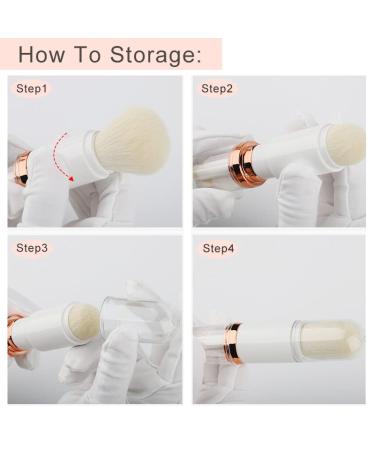 4-in-1 Mwoot Makeup Brush Set - Portable Multifunctional Brushes for Cosmetics & Nail Art - Ideal for Travel (Pink) - Buy Online on GoSupps.com