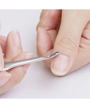 Stainless Nail Cuticle Pusher Trimmer Nipper Cutter Remover Hangnail Nails Cleaner Dead Skin Callus Removal Fork Clipper Nail Art Manicure Tool - Buy Online on GoSupps.com