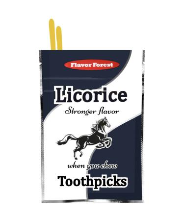 Licorice Toothpicks (Flat Shape) 100ct Black Licorice (N&A)
