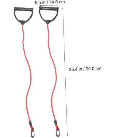 Buy 1 Pair Pull Rope Fitness Elastic Belt - Resistance Bands for Home Treadmill Workout | Red Latex Exercise Bands - Buy Online on GoSupps.com