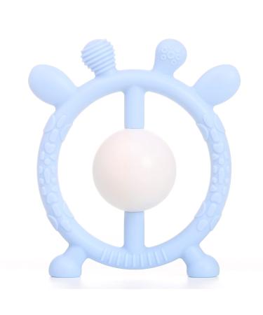 Baby Teething Toys for 3+ Mouths  Silicone Teething Relief Toys with Rattle The Bell  Baby Chew Toys for Sucking Needs  Infant to Toddler Teether  Food-Grade Silicone  Deer Shape