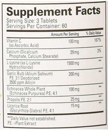 Quantum Super Lysine 180 Count - Immune Support Supplement - Buy Online on GoSupps.com