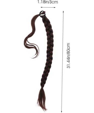 minkissy Wig Synthetic Wrap Around Braided Ponytail Hair Extensions for Women - High Temperature Wire Braid Ponytail Extension Tails Hair Extensions Ponytail Extension for Black Women 80X3CM Dark Red - Buy Online on GoSupps.com