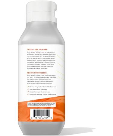 Brain Octane Premium C8 MCT Oil 14g MCTs 14 Fl Oz - Non-GMO Coconut Bulletproof Keto Supplement for Energy, Appetite Control - Vegan, Cruelty-Free - Buy Online on GoSupps.com