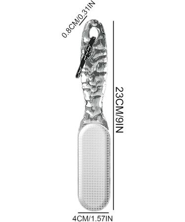 Meindin Pumice Stone Foot File | 2 in 1 Foot Rasp for Cracked Heel - Dead Skin Removal Professional Scrubber Callus Remover Multi Purpose Pedicure Tools Transparent Gray - Buy Online on GoSupps.com