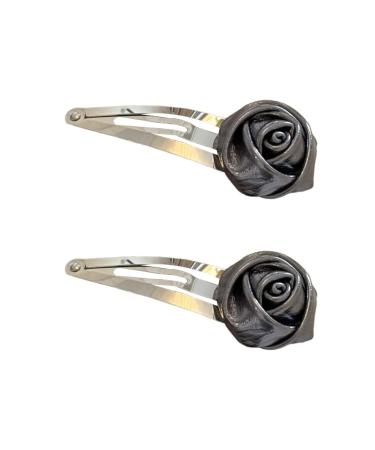 AJTUTUS Girls Hair Clip with Rose Women Kid Hairgrips Rose Headdress Barrettes Flower Shape Sweet 2000s Girls Hairpin