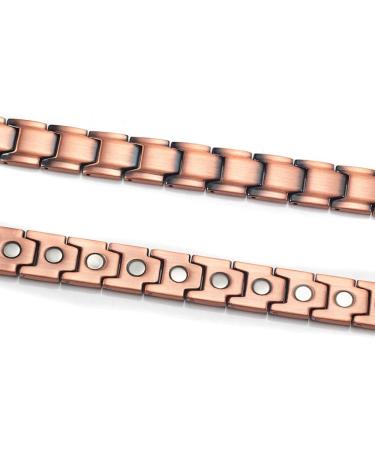 YINOX Men's Health Copper Magnetic Anklet for Arthritis - 26cm/12mm | Pain Relief & Wellness - Buy Online on GoSupps.com