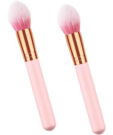 WOONEKY 2pcs Cosmetics Brush Makeup Powder Brush Makeup Brush Concealer Brush Cosmetic Brush Wooden - Buy Online on GoSupps.com