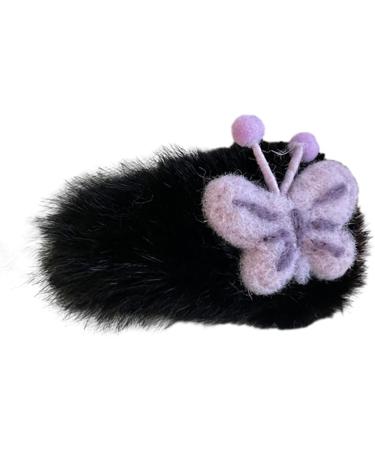 hgnxa Cute Butterfly Shape Hairpins Hot Girls Cartoon Plush Hair Clip Spring r Hair Clip for Woman Ponytail Hair Clip 5 - Buy Online on GoSupps.com