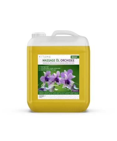 KitaMa massage oil aroma orchid - body oil for massages - care oil - aroma oil - nourishing relaxation oil - Thai - 5000ml (5 -liter) orchid 5 l (1 Pack)