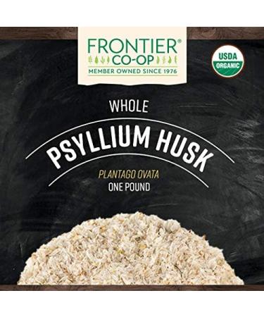 Frontier Co-op Organic Psyllium Husk 1lb - Natural Fiber Supplement - Buy Online on GoSupps.com
