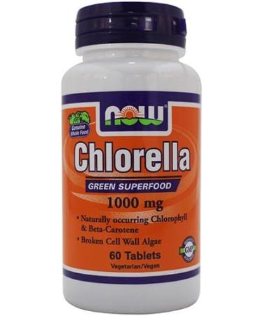 NOW Chlorella 1000mg Veg. Formula 60 Tablets (Pack of 2) - Buy Online on GoSupps.com