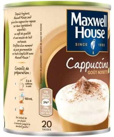 Maxwell House Soluble Coffee Cappuccino Hazelnut Box 305G - Buy Online on GoSupps.com
