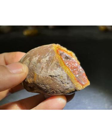 Red Battle Blood Agate Rough China Agate Crystal Achat Geode Specimen 119g RD14 ningxiao - Buy Online on GoSupps.com