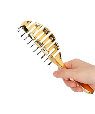 Double Sided Head Comb - Durable & Portable Hair Brush (Gold) | Ideal for Hairdressing - Buy Online on GoSupps.com