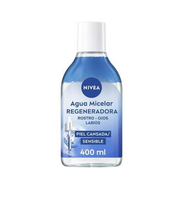 NIVEA Regenerating Micellar Water (400 ml) Face Cleansing Gel with 5% Serum and Amino Acid Complex Tonic for Face Eyes & Lips Panthenol & Squalane Face Makeup Remover Oil