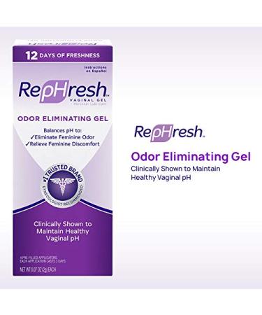 RepHresh Odor Eliminating Vaginal Gel - 4ct (0.07oz) | Freshness & Comfort - Buy Online on GoSupps.com