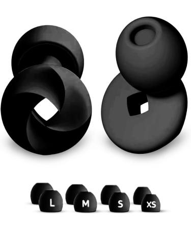 Sleep Earplugs Set - Soft Silicone Noise-Canceling Earplugs (2 Pairs Black & White 4 Sizes) for Peaceful Sleep & Study - Convenient Storage Case Included - Buy Online on GoSupps.com