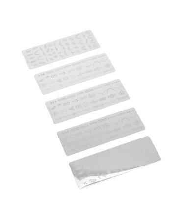 minkissy 5 Sheets Nail Stamp Board Metal Nail Plate Nail Art Plates Nail Stencils Nail Stencil Plates Nail Polish Stamping Kit Metal Stamps Gel Stainless Steel European and American