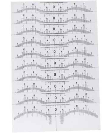 BIUDECO 10pcs Set Microblading Eyebrow Ruler Guide Makeup Stickers Makeup Ruler Tool Make up - Buy Online on GoSupps.com