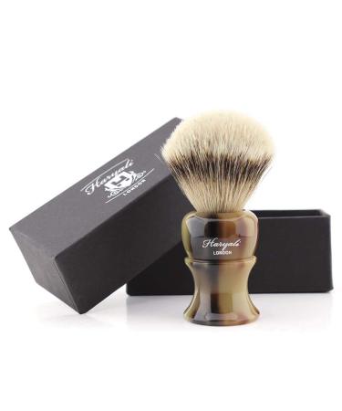 Handmade English Silver Tip badger shaving brush With Imitation Horn Handle by Haryali London