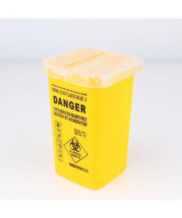 EXCEART Small Flip Top Sharps Disposal Container for Diabetic Needles - Yellow - Buy Online on GoSupps.com