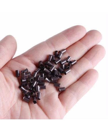 1000pcs Dark Brown Copper Tubes Micro Rings for I-Tip Hair Extensions - Buy Online on GoSupps.com