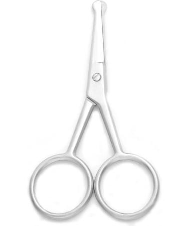 Facial Hair Grooming Scissors - Precision Eyebrow Nose Mustache & Beard Trimming Kit for Men & Women - Rounded Safety Tip Clippers (3.9 Inch Silver - Buy Online on GoSupps.com