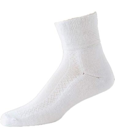 HJ Hall Men's Pack of 2 Short Diabetic Socks | Size 6-11 | White - Comfort and Support for Diabetic Feet - Buy Online on GoSupps.com