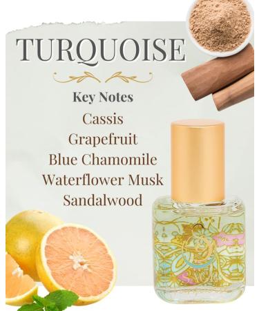 Turquoise Organic Perfume Oil Extract Roll-On by Sage- 1/4 oz Vegan & Cruelty-Free Marine Scent Waterflower Musk Blue Chamomile Grapefruit Turquoise 1/4 oz Extract Roll-On - Buy Online on GoSupps.com