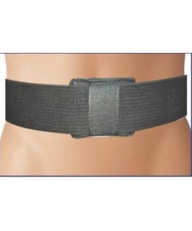 LJC Umbilical Hernia Support Belt Abdominal Navel Truss One Removeable Cushion Pad UK (XL 39-43 inches) Black