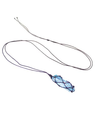 DOITOOL 1pc Woven Mesh Pendant Handmade Necklaces Decorative Necklace Neck Pendant To Weave Single Crystal