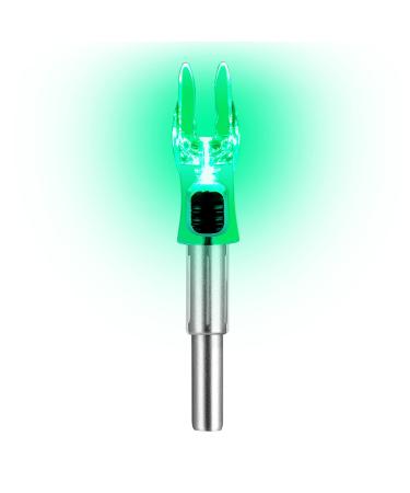 DEEPOWER S Lighted Nocks for Arrows .244/6.2mm 6 Pack Lighted Arrow Nocks for Archery Hunting Green