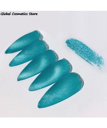 12ml Cat Eye Gel Soak Off Gel Nail Polish Blue Nail Varnish UV LED Gel for Nail Art Easy Coloring Manicure Tool - (Color: Blue) - Buy Online on GoSupps.com