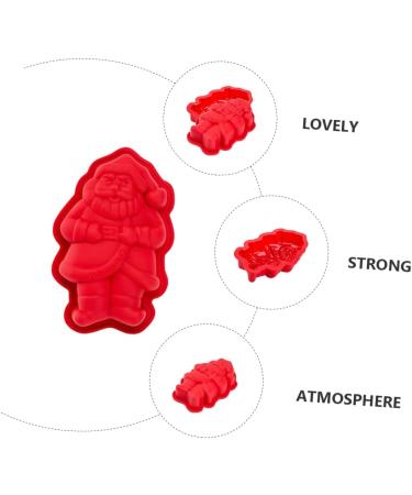 PRETYZOOM 2 Pcs Baking Mold Christmas Cookie Shape Christmas Resin Moulds Xmas Silicone Xmas Embossing Silicone Christmas Chocolate Molds Sandwich Xmas Molds Candle Silica Gel Fudge 18.2X11.5X3CM As Shown - Buy Online on GoSupps.com