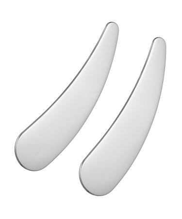 SOESFOUFU 2pcs Cosmetic Spatula Mini Spatula Face Cream Scoop Face Spatula Makeup Spatula Small Eye Cream Spatula Esthetician Supplies Facial Cream Spatula Skincare Spatula Lip Balm Spatula
