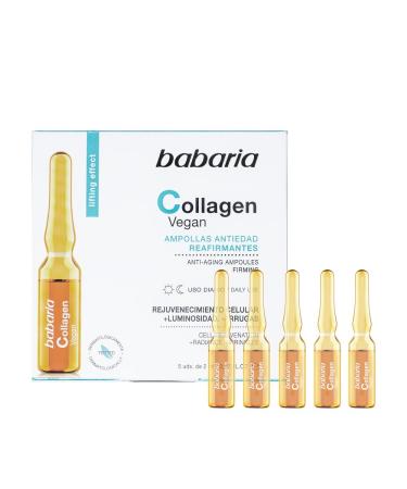 Babaria Babaria - Collagen Vegan Anti-Aging Firming Ampoules Rejuvenates and Brightens the Skin Reduces Wrinkles with Lifting Effect Vegan Daily Use - 2 ml