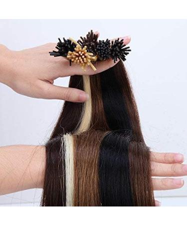 18" Pre Bonded Stick Tip Human Hair Extensions 100 Strands 100% Remy Cold Fusion Keratin I Tip Real Hair Extensions Straight (18 inch 50g #2 Dark Brown) - Buy Online on GoSupps.com