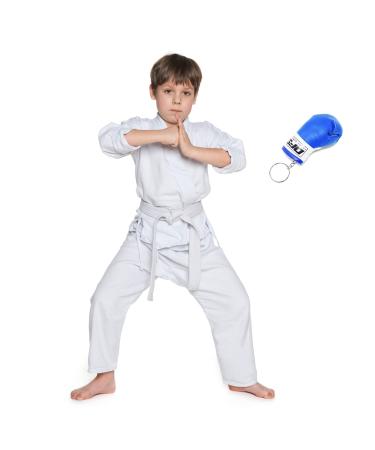 Karate Uniform with Free Belt, White Karate Gi for Kids & Adult Size 0000-6,Send Key Ring